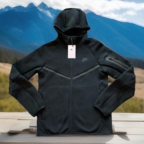 Nike Men Sportswear Tech Fleece Zip Up Hoodie Black HV0949-010 Size XS NWT - Picture 1 of 12